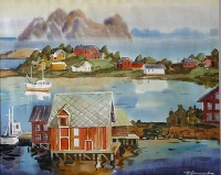September in Lofoten, watercolour