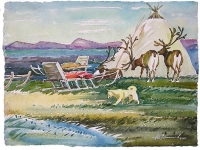 In the Tundra, watercolour
