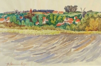 Mühle stadt Woldegk, watercolour